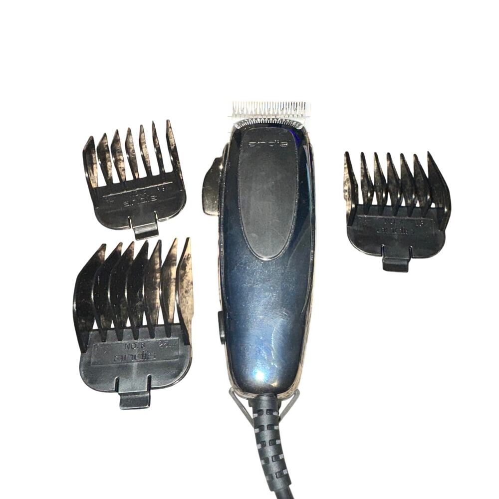 Andis Easy Clip Whisper Dog Clippers Adjustable Blade 3 Attachment Combs Cat Pet